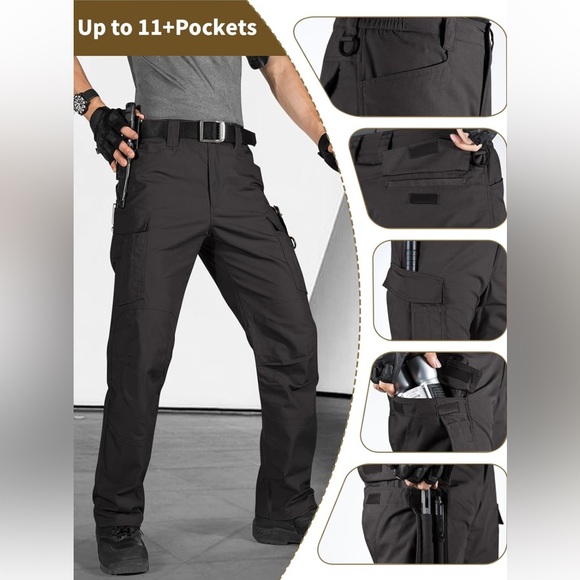 FREE SOLDIER Water Resistant Relaxed Fit Tactical Cargo Pants Multi Pocket NEW - Picture 14 of 16